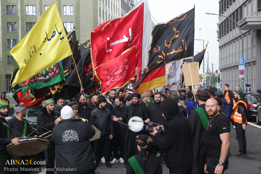 Photos: Walking procession on the Arbaeen of Imam Hussain (a.s.) in Cologne, Germany