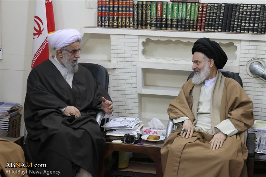 Photos: Secretary-General of AhlulBayt (a.s.) World Assembly meets with Ayatollah Hosseini Boushehri