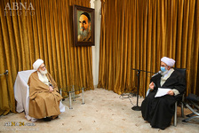 Photos: Grand Ayatollah Nouri Hamedani accepted Ayatollah Ramazani 