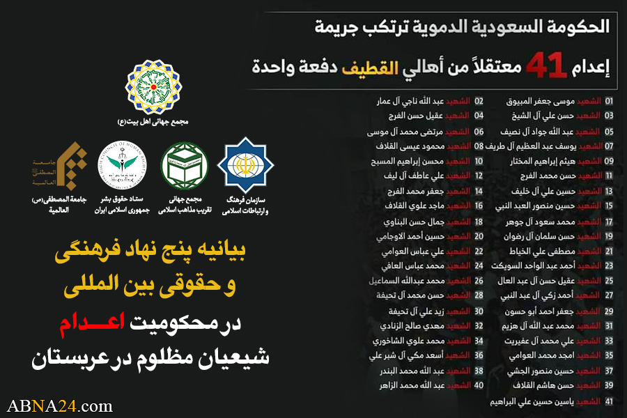 Five international cultural, legal institutions denounced recent mass executions in Saudi Arabia