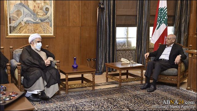 آیت‌الله اختری با رئیس پارلمان لبنان دیدار کرد